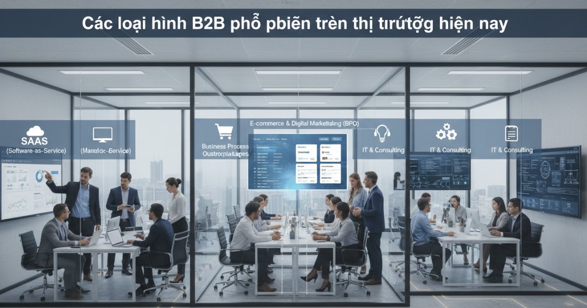 Các loại hình b2b phổ biến trên thị trường hiện nay