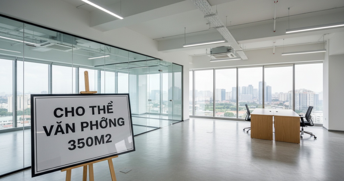 cho thuê văn phòng 350m2