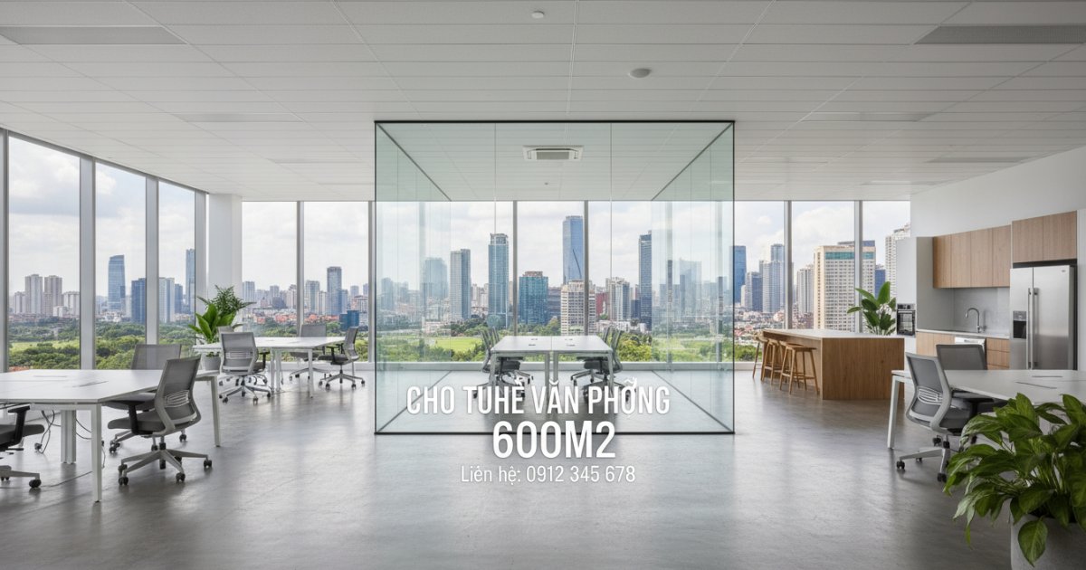 cho thuê văn phòng 600m2