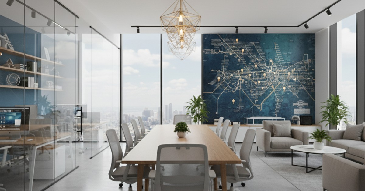 Bố trí nội thất khoa học cho văn phòng nhà đất