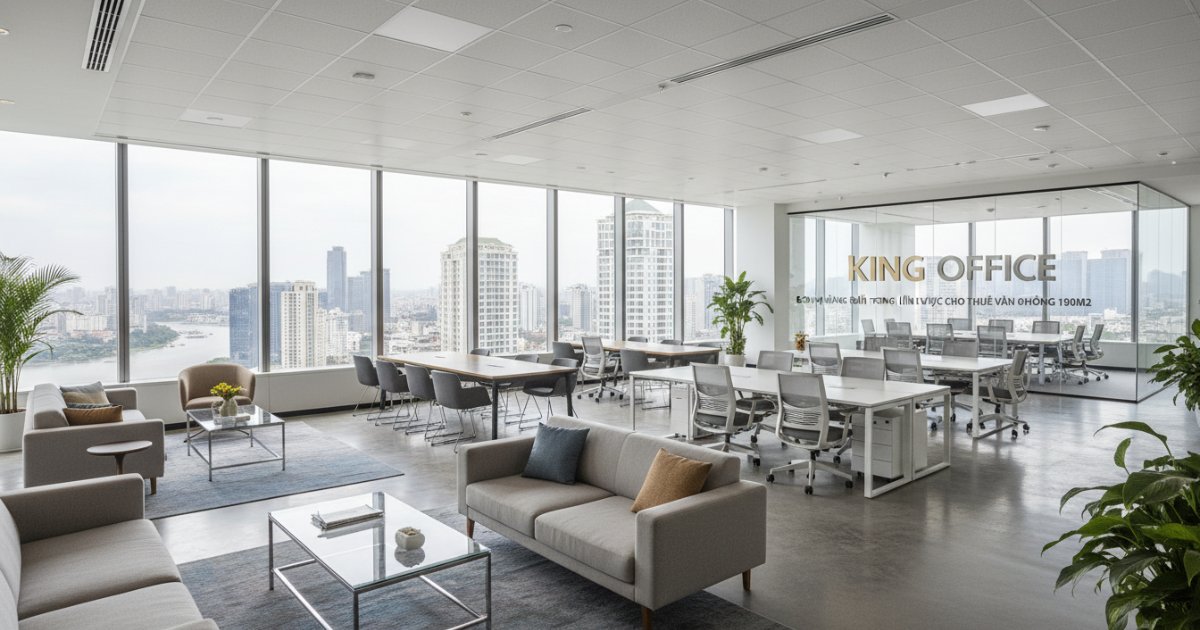 King Office đơn vị hàng đầu trong lĩnh vực cho thuê văn phòng 190m2