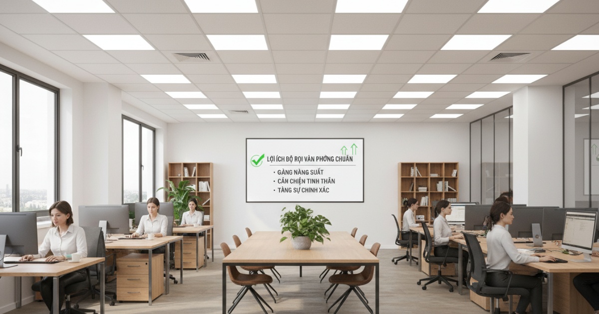 Lợi ích của việc đảm bảo độ rọi tiêu chuẩn văn phòng