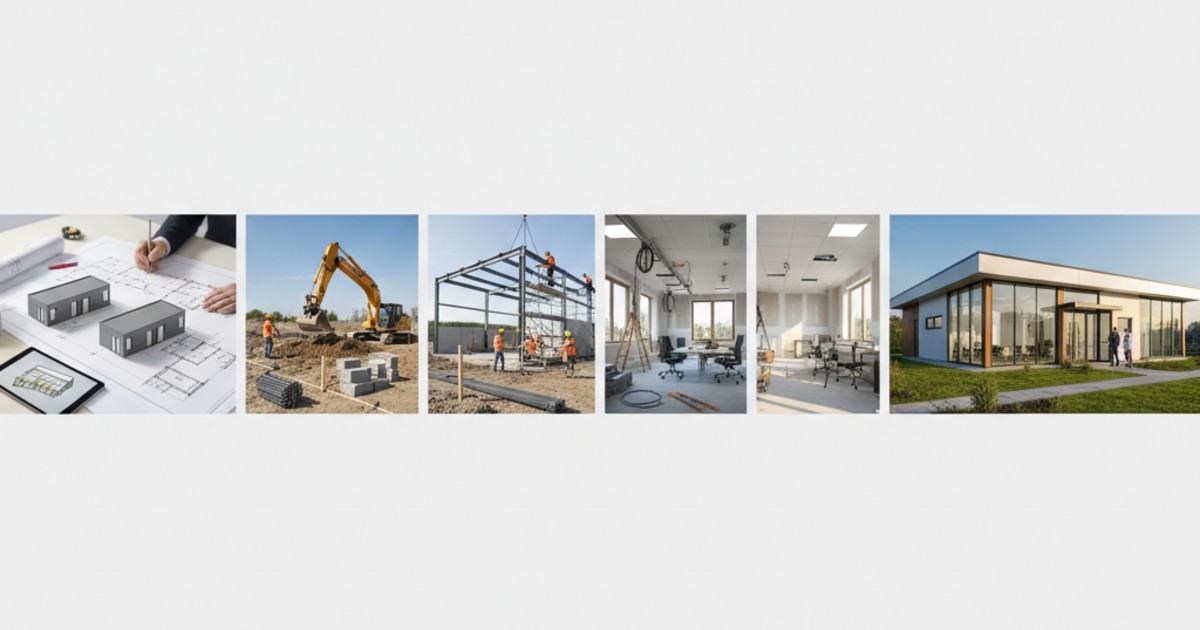 Quy trình triển khai xây dựng mẫu nhà văn phòng 1 tầng hiệu quả