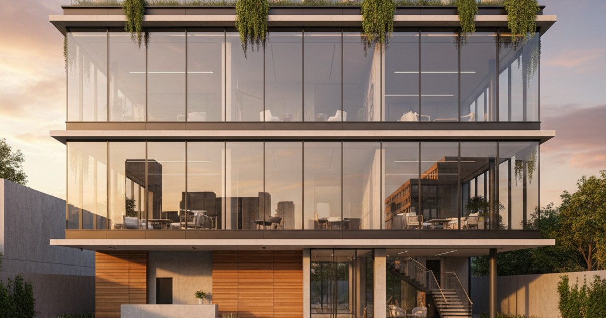 Các mẫu nhà văn phòng 2 tầng đẹp theo xu hướng mới