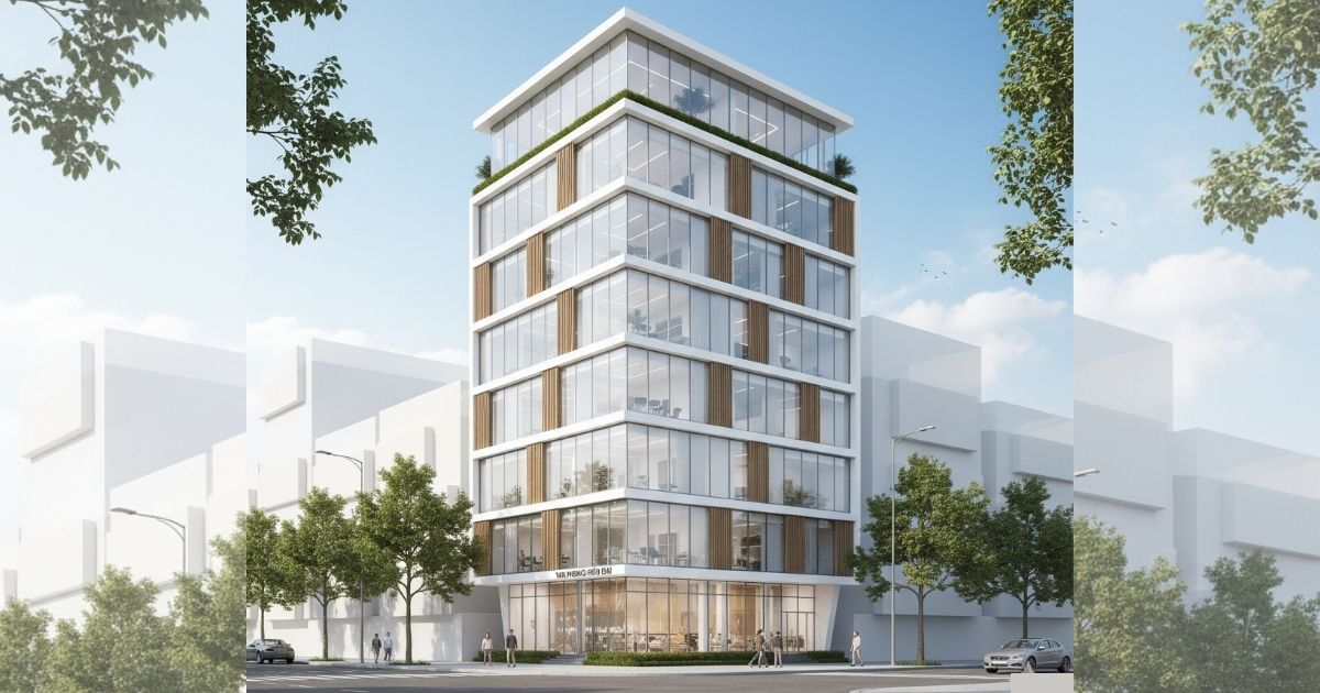 mẫu toà nhà văn phòng 8 tầng