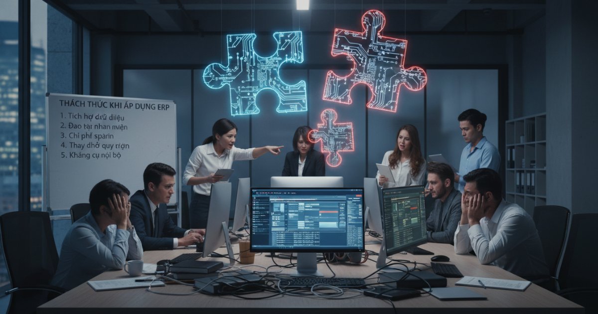 Những thách thức khi áp dụng phần mềm erp vào doanh nghiệp
