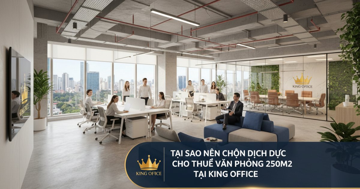 Tại sao nên chọn dịch vụ cho thuê văn phòng 250m2 tại King Office
