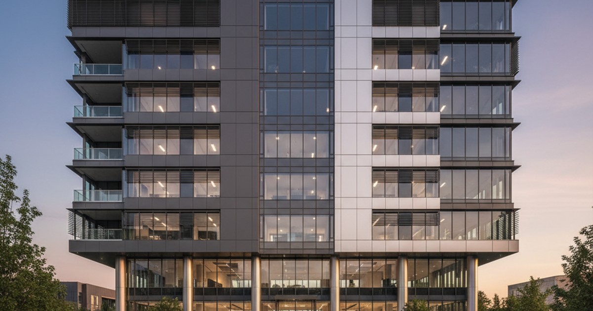 Tiêu chuẩn thiết kế toà nhà văn phòng 8 tầng chuyên nghiệp