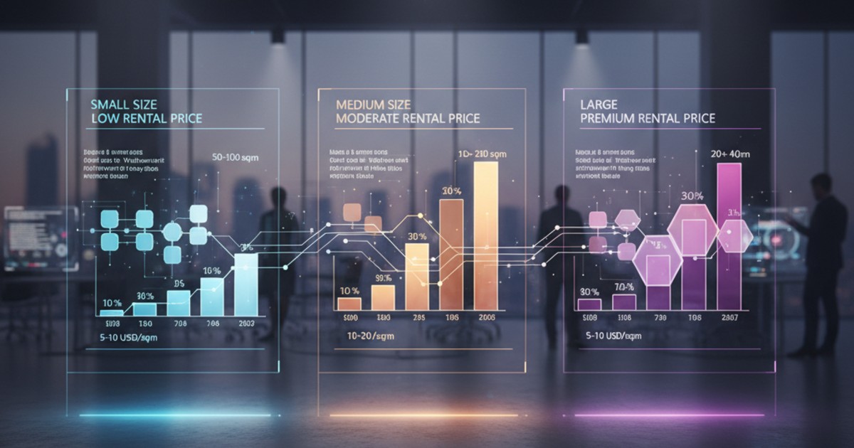 Phân khúc diện tích và giá thuê phổ biến hiện nay