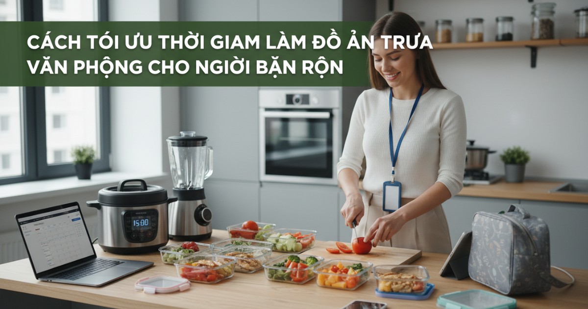 Cách tối ưu thời gian làm đồ ăn trưa văn phòng cho người bận rộn