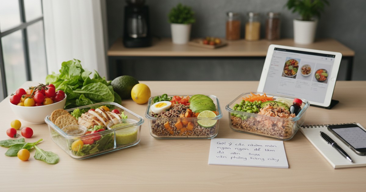 Gợi ý các nhóm món ngon dễ làm đồ ăn trưa văn phòng hàng ngày