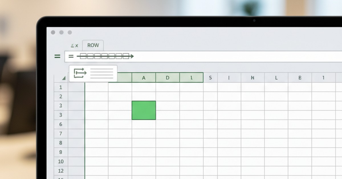 hàm row trong excel