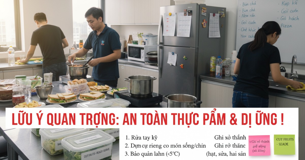Lưu ý quan trọng khi chuẩn bị các món ăn liên hoan tại văn phòng