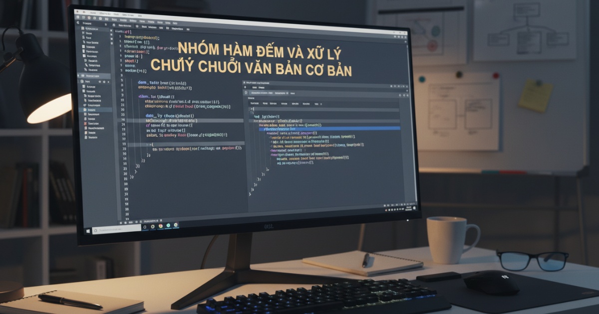 Nhóm hàm đếm và xử lý chuỗi văn bản cơ bản