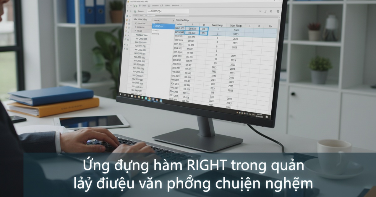 Ứng dụng hàm RIGHT trong quản lý dữ liệu văn phòng chuyên nghiệp