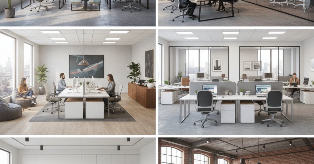 Các loại hình văn phòng diện tích 110m2 phổ biến hiện nay