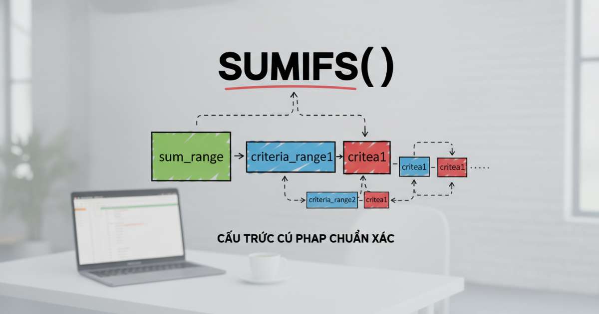 Cấu trúc cú pháp chuẩn xác của hàm sumifs