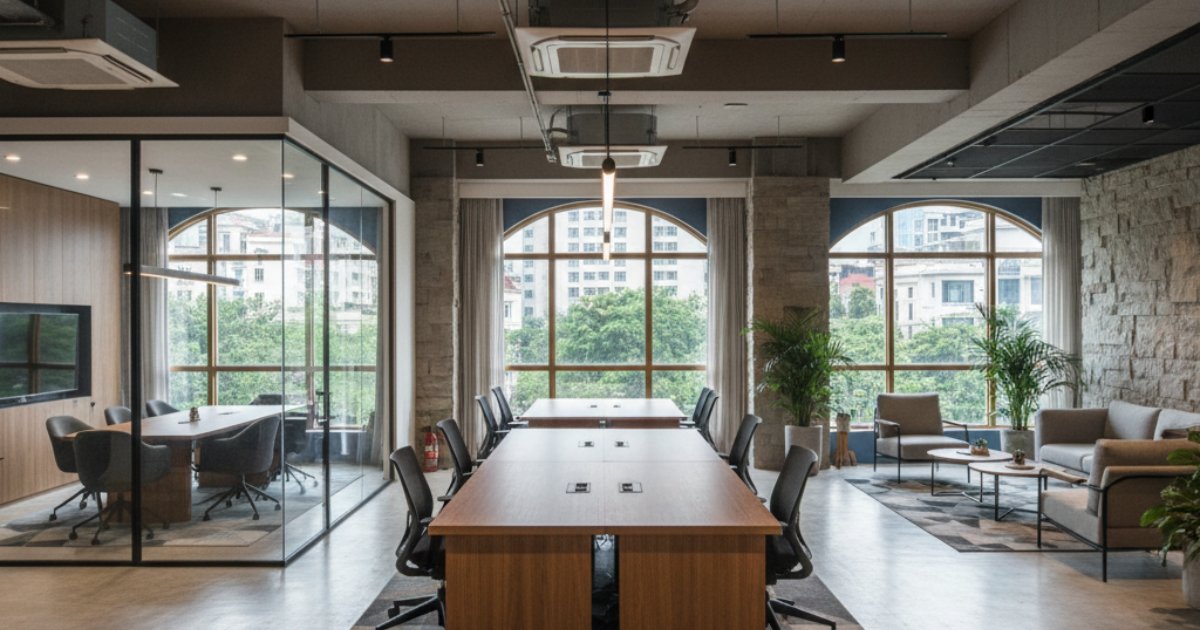 Diện tích và thiết kế tại các điểm cho thuê văn phòng hoàng quốc việt