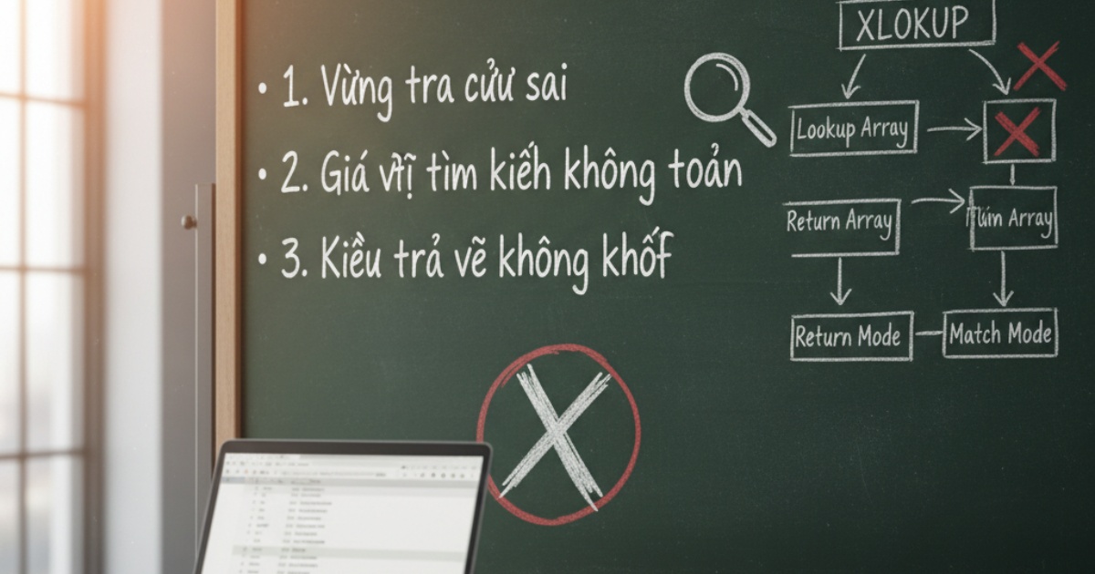 Những lưu ý quan trọng để tránh lỗi khi dùng hàm xlookup