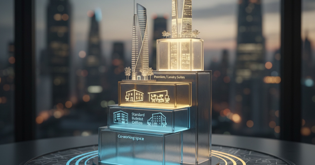 Phân khúc giá thị trường của dịch vụ cho thuê văn phòng 45m2