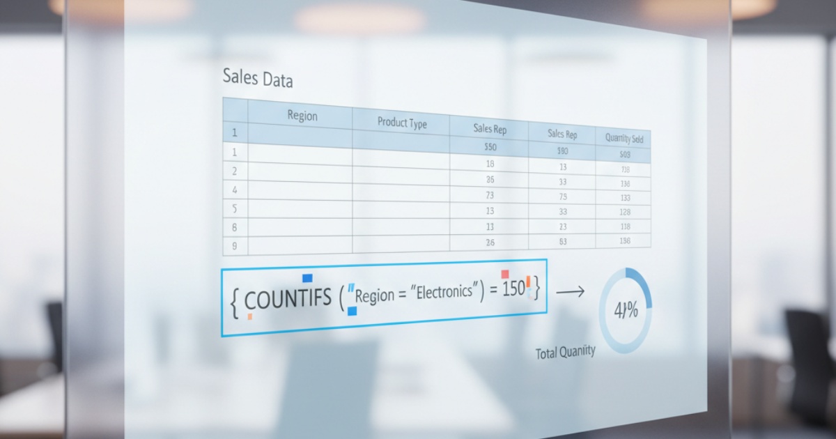 Sử dụng hàm Countifs để đếm tổng số lượng theo nhiều tiêu chí