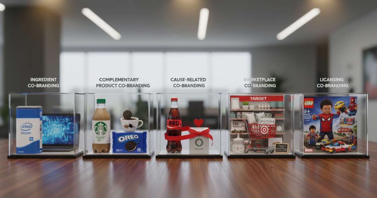 Different types of co-branding strategies