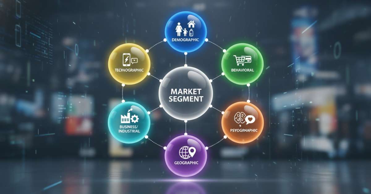 Phân loại market segment dựa trên nhân khẩu học địa lý và hành vi Các loại hình market segment phổ biến trong kinh doanh hiện đại