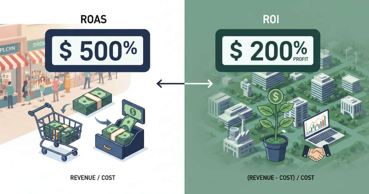 Bảng so sánh chi tiết hai chỉ số tài chính quan trọng roas và ROI So sánh sự khác biệt giữa roas và ROI trong marketing
